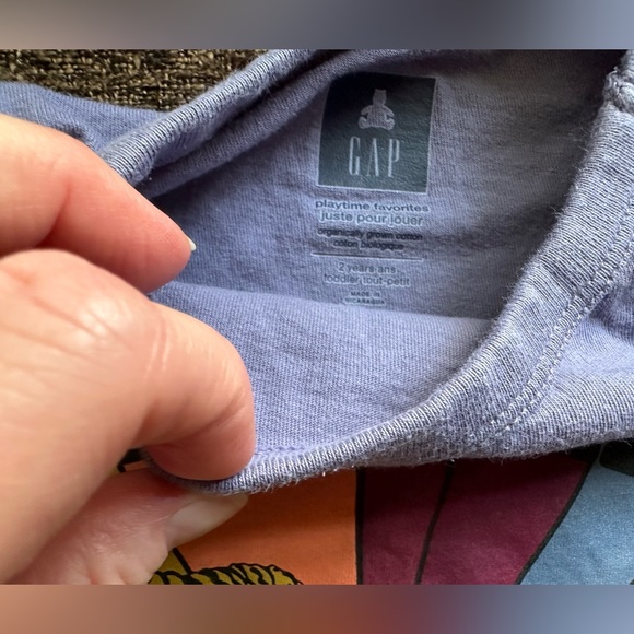 Gap Kids Smile Dino Shirt in Blue Size 2T - Picture 3 of 3
